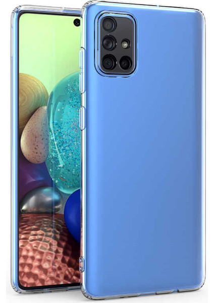 Galaxy A71 Kılıf Kamera Korumalı Süper Silikon Kapak