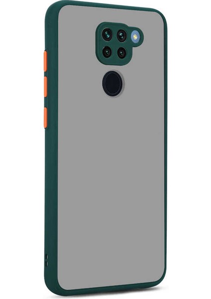 Xiaomi Redmi Note 9 Kılıf Mat Buzlu Kamera Korumalı Silikon - Koyu Yeşil