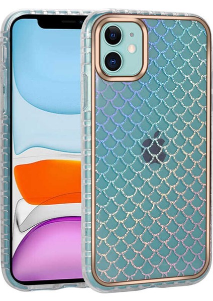 Apple iPhone 11 Kılıf Desenli Parlayan Transparan Avva Kapak NO9 Renkli