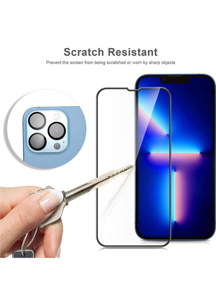 iPhone 14 Max Tam Kaplayan Tamperli Cam Ekran Koruyucu Curved Kırılmaz Kenar Siyah fırsatları