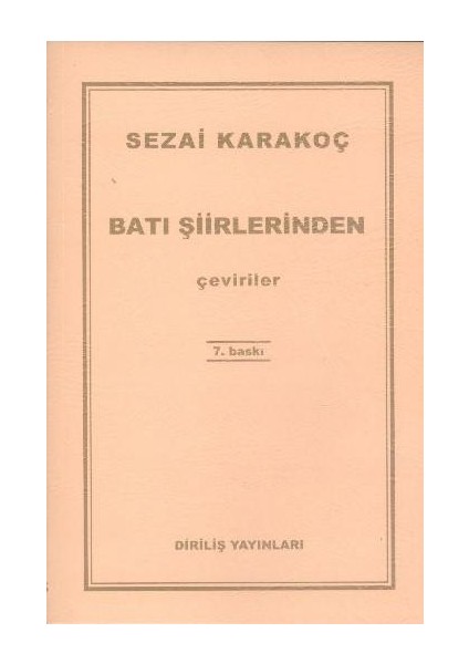 Batı Şiirlerinden - Sezai Karakoç