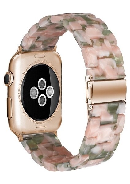 Cool Cold  Apple Watch  38MM 40MM 41MM Uyumlu Reçine Zarif Şık Tasarım Kordon Ayarlanabilir Pimli Watchband