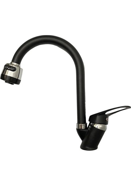 Siyah Krom 2 Fonksiyonlu Baston Borululu Mutfak Eviye Bataryası Musluğu fiyatları