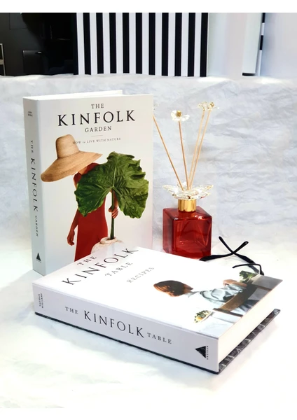 Lovely Book & Book Dekoratif Kitap Kutusu Kinfolk Model 2'li Set Kitap Kutu