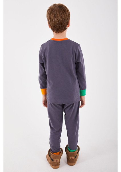 Erkek Çocuk Pijama Takımı RP2883-2 Antrasit