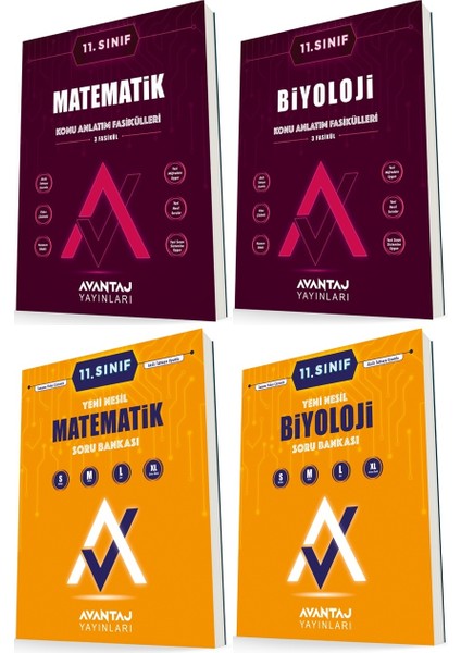 11. Sınıf Matematik + Biyoloji Konu + Soru Seti 4 Kitap 2023