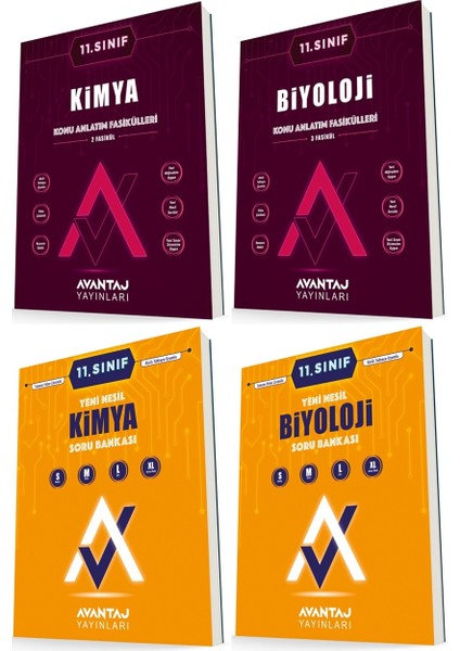 11. Sınıf Kimya + Biyoloji Konu + Soru Seti 4 Kitap 2023