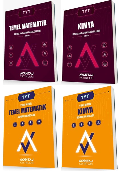 TYT Matematik + Kimya Konu + Soru Seti Seti 4 Kitap 2023