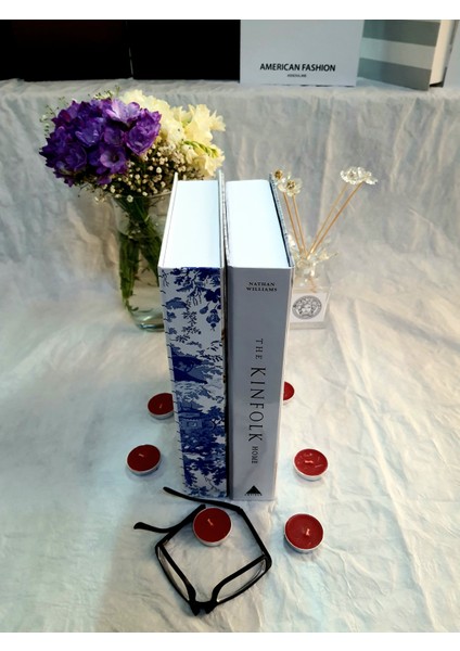 2'li Dekoratif Kitap Kutu Set Element & Kinfolk Mavi Renk Dekoratif Kutu modelleri
