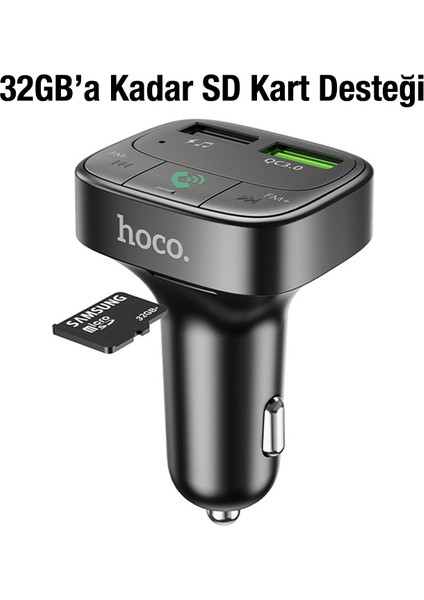 E59 Dijital Göstergeli Kablosuz Araç Içi Fm Transmitter + USB Hızlı Şarj Aleti ALL-35366