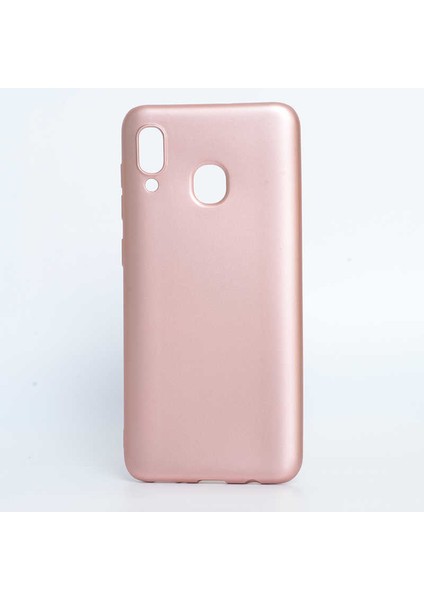 Galaxy A20 Kılıf Silikon Yumuşak Dokulu Premium- Rose Gold