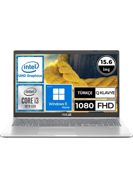 X515JA-EJ2137W04 I3-1005G1 12GB 256SSD 15.6" Fullhd W11H Taşınabilir Bilgisayar