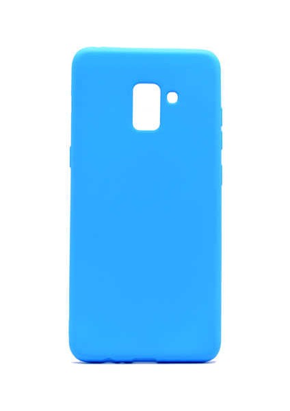 Galaxy A8 2018 Kılıf Silikon Yumuşak Dokulu Premium- Mavi