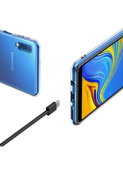 Galaxy A9 2018 Kılıf Şeffaf Silikon Lüx