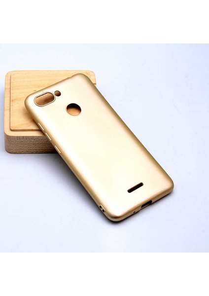 Xiaomi Redmi 6 Kılıf Silikon Yumuşak Dokulu Premium- Gold