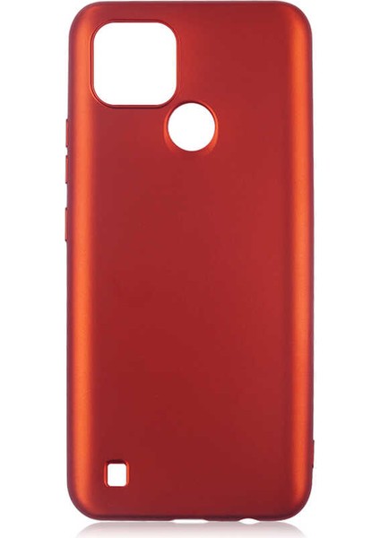 Realme C21 Kılıf Silikon Yumuşak Dokulu Premium- Kırmızı