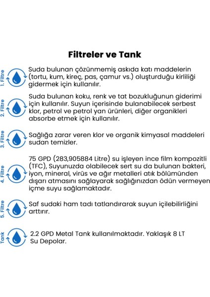 Mat Sarı 5 Aşamalı Pompalı Su Arıtma Cihazı