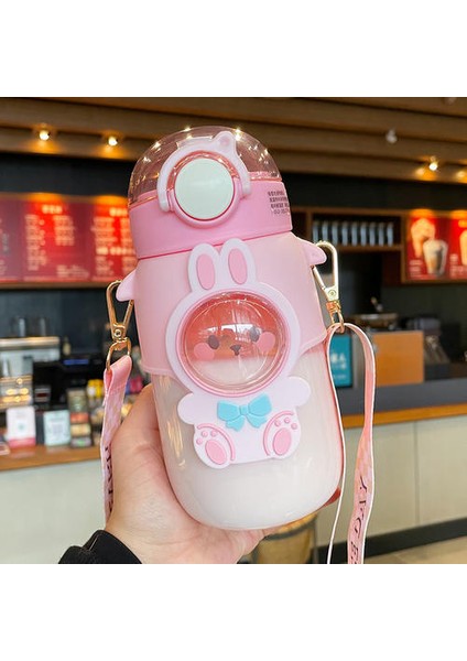 700ML Sevimli Saman Su Bardağı, Yüksek Değerli Kızın Kalp Fincanı, Öğrenci Su Şişesi(Yurt Dışından)