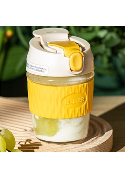 Gıda Sınıfı Süt Çay Kahve Kupası, Bayanlar Taşınabilir Çay Kupası, Büyük Kapasiteli Saman Kupası(Yurt Dışından)