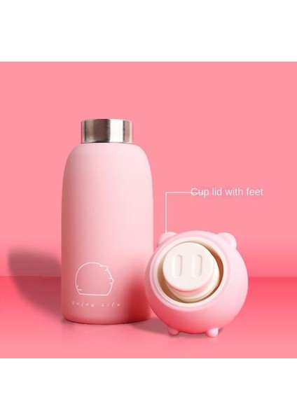 Q Sevimli Domuz Yaratıcı Simpik Termos Kupası, Çift Vakum Termos Kupası, 304 Paslanmaz Çelik Termos Kupası(Yurt Dışından) modelleri