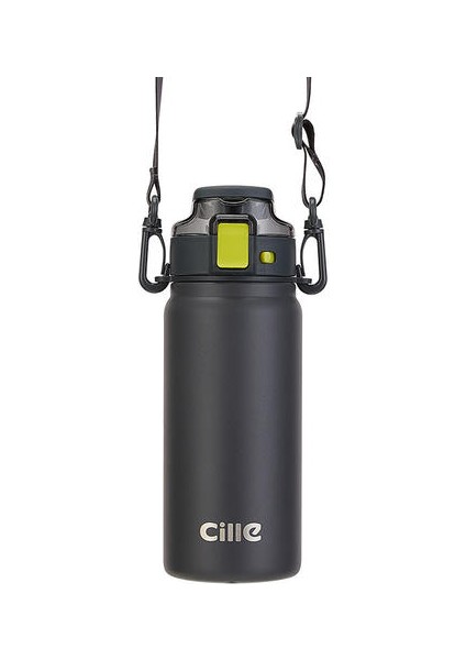 600ML Straw Thermos 316 Paslanmaz Çelik Su Şişesi (Yurt Dışından)