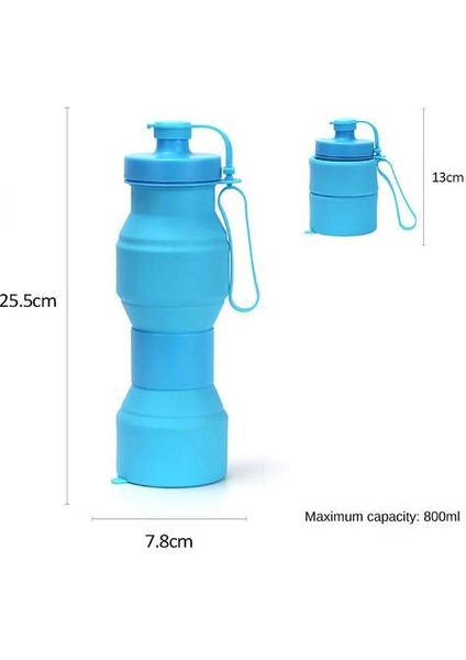 800ML Dumbbell Masaj Spor Şişesi Ağız Tapalı(Yurt Dışından)