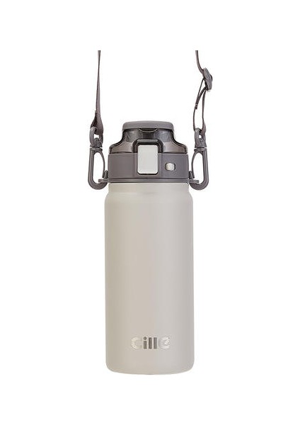 600ML Straw Thermos 316 Paslanmaz Çelik Su Şişesi (Yurt Dışından)