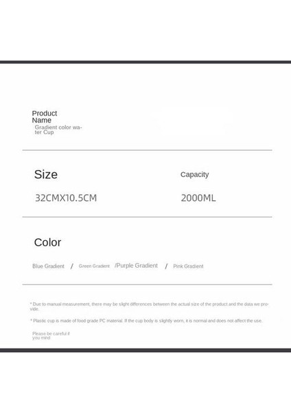 Spor Kupası, Gradyan Plastik Kupa Su Şişesi, Zaman Ölçeği Sippi Kupası, 2000ML Uzay Kupası, Büyük Su Isıtıcısı(Yurt Dışından) modelleri