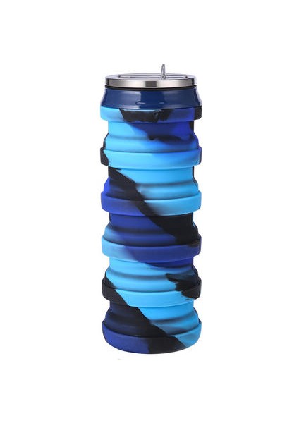 480ML Platin Sınıfı Silikon Katlanır Suluk (Yurt Dışından)