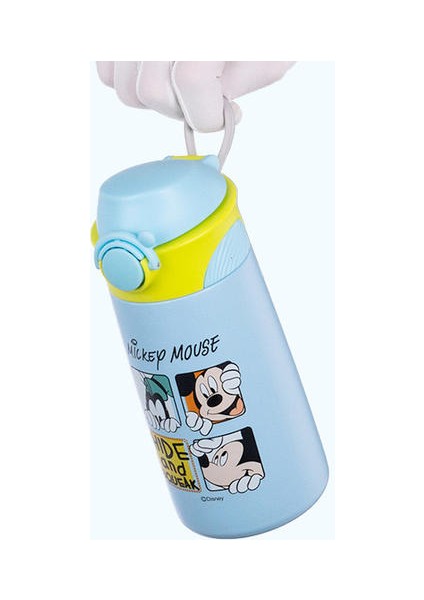 Karikatür Mickey Mouse Çocuklar Saman Besleme Bardak Kupa Içecek Bebek Mcqueen Sophia Paslanmaz Çelik Termos Şişe Noel Hediyeleri | Kupalar (Mavi)(Yurt Dışından)
