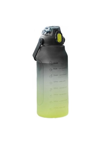 Kum Patlama Gradyan Su Kupası 2l, Büyük Kapasiteli Taşınabilir Su Şişesi, Kızların Açık Hava Spor Fitness, Renk Saman Kupası(Yurt Dışından)