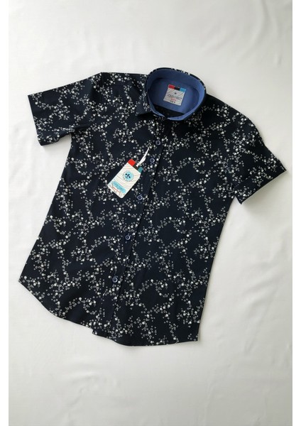 Yıldız Detaylı Trend Kısa Kol Çocuk Gömleği