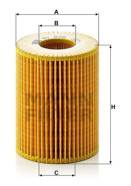 (Mann HU820X) Yağ Filtresi Astra G (00-05)-Astra H (04-)-Corsa C (00-)-Combo (01-)-Merıva (03-10)- 1.7cdtı-1.7dtı