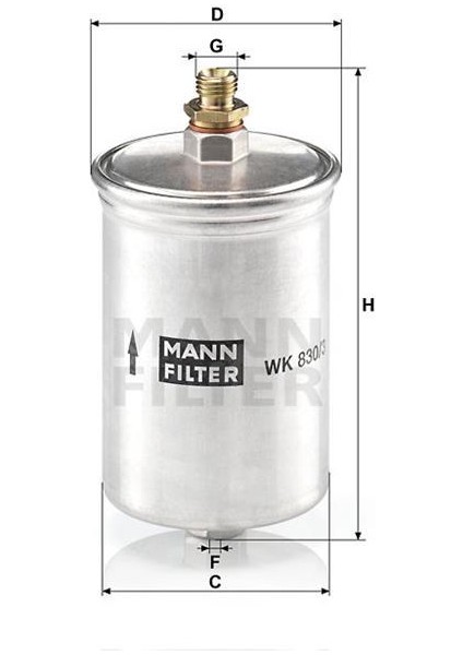 (Mann WK830/3) Yakıt Filtresi Mercedes 190 (W201) E 1.8-2.0-2.3-C Serisi (W202)-C180-C200-C220-C280-E Serisi (W124 fiyatları