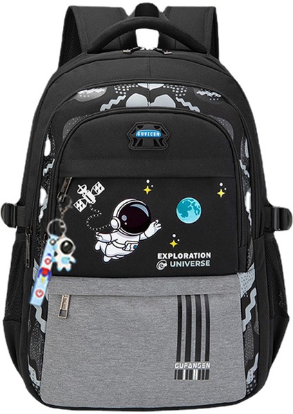 Nasa Astronot Figürlü Erkek Okul Sırt Çantası - Gri (Yurt Dışından)