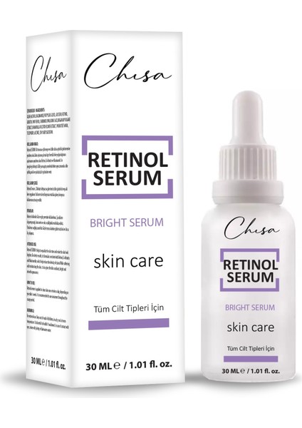 Retinol Serum Onarıcı ve Besleyici 30 ml (1% Retinol ve Hyaluronic Acid)