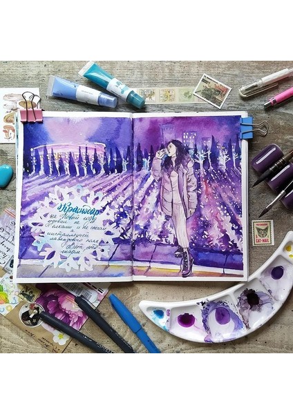 “doğu Kaleydoskopu” Koleksiyon Eskiz Defteri B5 Limited Edition Watercolor Sketchbook