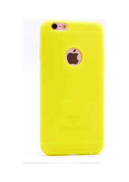 Apple iPhone 6 Plus Kılıf Silikon Yumuşak Dokulu Premium- Sarı