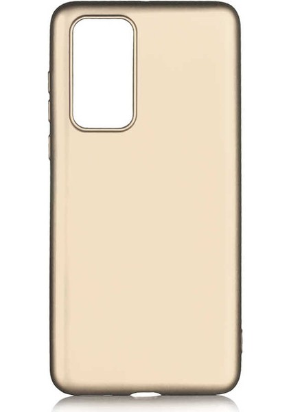 Huawei P40 Kılıf Silikon Yumuşak Dokulu Premium- Gold