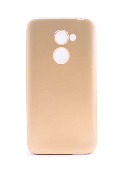 Alcatel A3 Kılıf Silikon Yumuşak Dokulu Premium- Gold