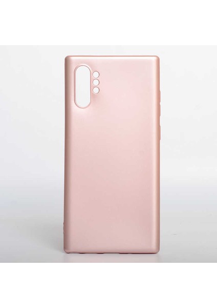 Galaxy Note 10 Plus Kılıf Silikon Yumuşak Dokulu Premium- Rose Gold