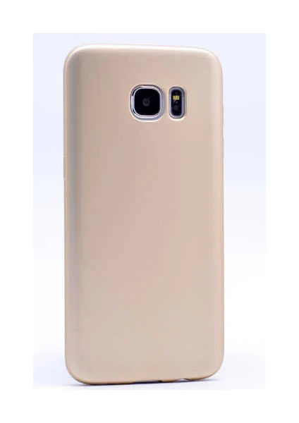 Galaxy S6 Kılıf Silikon Yumuşak Dokulu Premium- Gold