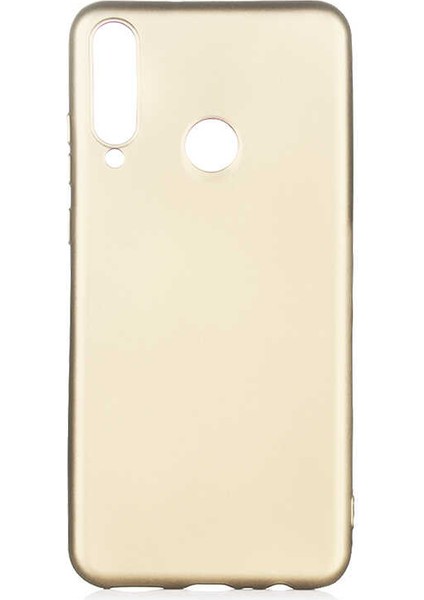 Huawei Y6P Kılıf Silikon Yumuşak Dokulu Premium- Gold