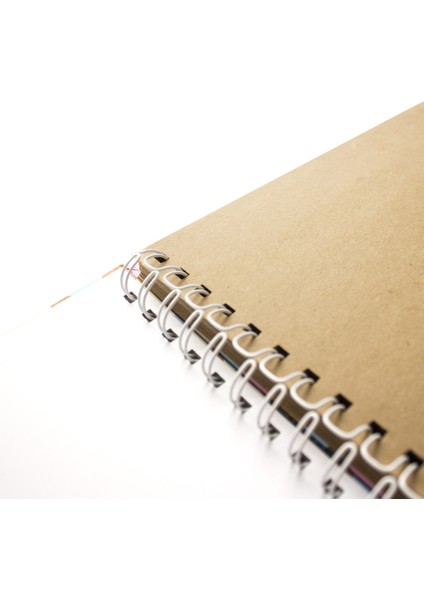 Kare 25X25 cm Spiralli Kraft Eskiz Defteri Karışık Teknikler Için Mix Media Sketchbook modelleri