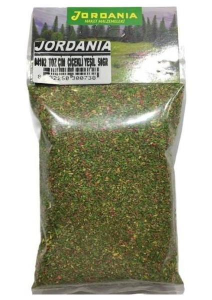 Jordina Toz Çim Çiçekli Yeşil 50GR