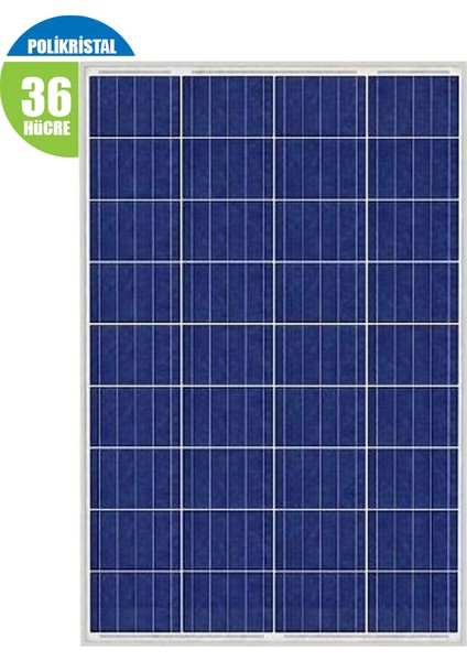 125W Watt Polikristal Güneş Paneli