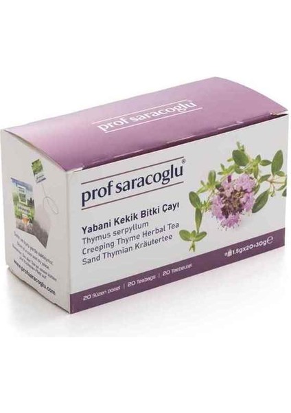 Prof Saraçoğlu Yabani Kekik (Urtica Thymus Serpyllum) Bitki Çayı