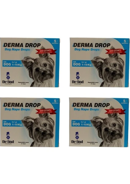 Dr Sed Pharma Derma 1-10 kg Köpek Dış Parazit Damla 4 Kutu