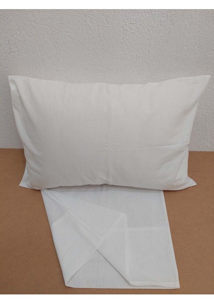 Otel Yastık Kılıfı Ekonomik Kapaklı Beyaz 50x70 cm 12'li