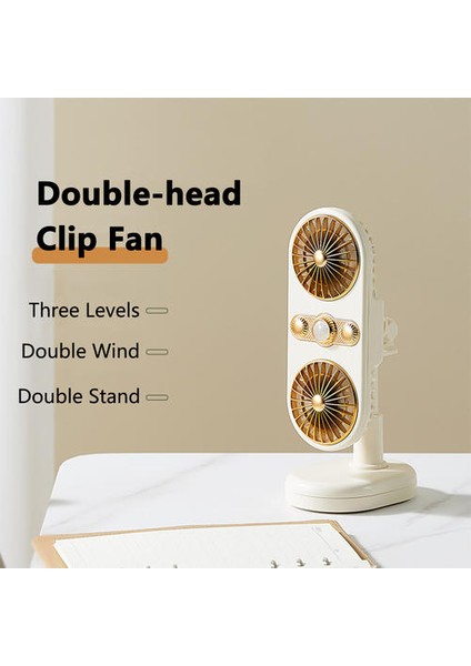 Mini Klip Fan Ev Masaüstü Hava Soğutucu Güzel Dikey Çift Kafa USB Küçük Fan Dilsiz Sepeti Ev Açık Ofisi Için Vantilatör | Hayranları(Yurt Dışından) fiyatları